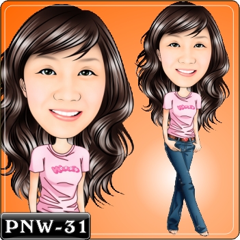 女生人像Q版漫畫PNW-31